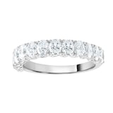 Goldsmiths 9ct White Gold 1.07cttw Oval Cut Claw Set Diamond Half Eternity Ring