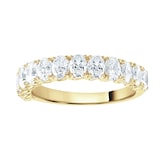 Goldsmiths 18ct Yellow Gold 1.07cttw Oval Cut Claw Set Diamond Half Eternity Ring