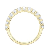 Goldsmiths 18ct Yellow Gold 1.07cttw Oval Cut Claw Set Diamond Half Eternity Ring