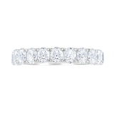 Goldsmiths 18ct White Gold 1.46cttw Oval Cut Claw Set Diamond Half Eternity Ring