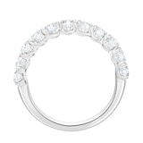 Goldsmiths 18ct White Gold 1.46cttw Oval Cut Claw Set Diamond Half Eternity Ring