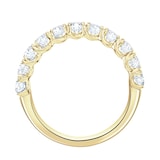 Goldsmiths 18ct Yellow Gold 1.46cttw Oval Cut Claw Set Diamond Half Eternity Ring