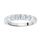 Goldsmiths 9ct White Gold 1.46cttw Oval Cut Claw Set Diamond Half Eternity Ring