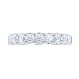 Goldsmiths Platinum 1.46cttw Oval Cut Claw Set Diamond Half Eternity Ring