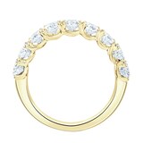 Goldsmiths 18ct Yellow Gold 2.09cttw Oval Cut Claw Set Diamond Half Eternity Ring