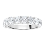 Goldsmiths 9ct White Gold 2.09cttw Oval Cut Claw Set Diamond Half Eternity Ring