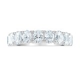 Goldsmiths 9ct White Gold 2.09cttw Oval Cut Claw Set Diamond Half Eternity Ring