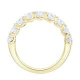 Goldsmiths 9ct Yellow Gold 2.09cttw Oval Cut Claw Set Diamond Half Eternity Ring