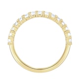 Goldsmiths 18ct Yellow Gold 1.33cttw Emerald Cut Claw Set Half Eternity Ring