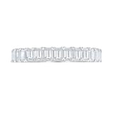 Goldsmiths 9ct White Gold 1.33cttw Emerald Cut Claw Set Half Eternity Ring