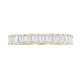 Goldsmiths 18ct Yellow Gold 1.33cttw Emerald Cut Claw Set Half Eternity Ring