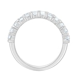 Goldsmiths Platinum 1.59cttw Emerald Cut Claw Set Half Eternity Ring