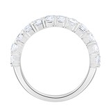 Goldsmiths 18ct White Gold 2.19 Carat Emerald Cut Half Eternity Ring