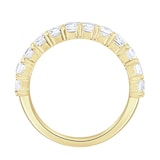 Goldsmiths 18ct Yellow Gold 2.19 Carat Emerald Cut Half Eternity Ring