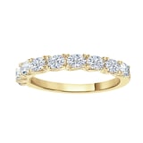Goldsmiths 9ct Yellow Gold 0.74 Carat Oval Cut Half Eternity Ring - Ring Size V