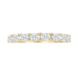 Goldsmiths 9ct Yellow Gold 0.74 Carat Oval Cut Half Eternity Ring - Ring Size V