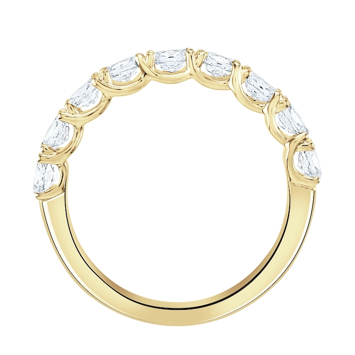 Goldsmiths 9ct Yellow Gold 0.74 Carat Oval Cut Half Eternity Ring - Ring Size V
