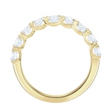 Goldsmiths 9ct Yellow Gold 0.74 Carat Oval Cut Half Eternity Ring - Ring Size V