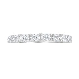 Goldsmiths Platinum 0.74 Carat Oval Cut Half Eternity Ring - Ring Size H