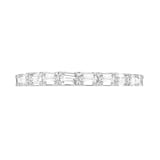 Goldsmiths 9ct White Gold 0.78 Carat Emerald Cut Half Eternity Ring - Ring Size X