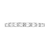 Goldsmiths Platinum 0.78 Carat Emerald Cut Half Eternity Ring - Ring Size Y