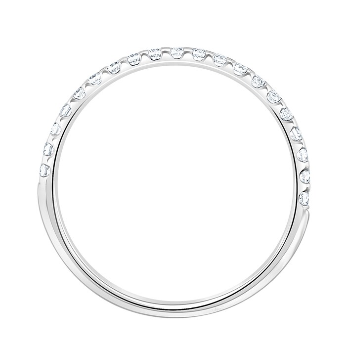 Goldsmiths 9ct White Gold 0.20 Carat Round Brilliant Cut Claw Set Half Eternity Ring