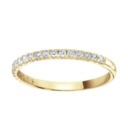06508059 - 18ct Yellow Gold 0.20 Carat Round Brilliant Cut Claw Set Half Eternity Ring