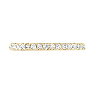 Goldsmiths 9ct Yellow Gold 0.20 Carat Round Brilliant Cut Claw Set Half Eternity Ring Goldsmiths 9ct Yellow Gold 0.20 Carat Round Brilliant Cut Claw Set Half Eternity Ring