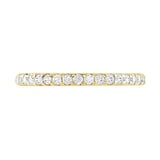 Goldsmiths 9ct Yellow Gold 0.20 Carat Round Brilliant Cut Claw Set Half Eternity Ring