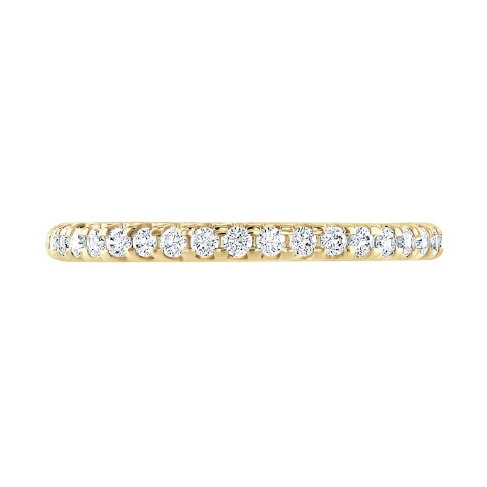 Goldsmiths 18ct Yellow Gold 0.20 Carat Round Brilliant Cut Claw Set Half Eternity Ring