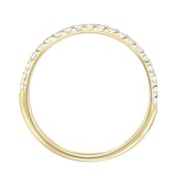 Goldsmiths 18ct Yellow Gold 0.20 Carat Round Brilliant Cut Claw Set Half Eternity Ring