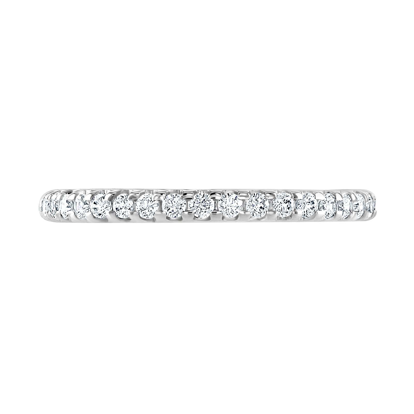 Goldsmiths 9ct White Gold 0.20 Carat Round Brilliant Cut Claw Set Half Eternity Ring