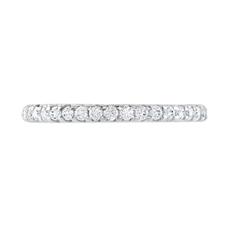 Goldsmiths Platinum 0.20 Carat Round Brilliant Cut Claw Set Half Eternity Ring Goldsmiths Platinum 0.20 Carat Round Brilliant Cut Claw Set Half Eternity Ring