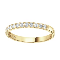06508070 - 18ct Yellow Gold 0.30 Carat Round Brilliant Cut Claw Set Half Eternity Ring