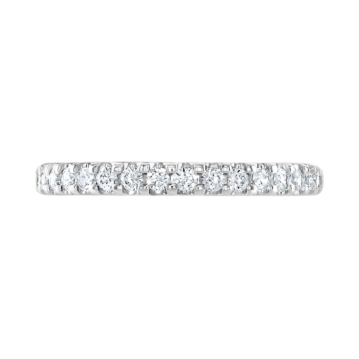 Goldsmiths Platinum 0.30 Carat Round Brilliant Cut Claw Set Half Eternity Ring