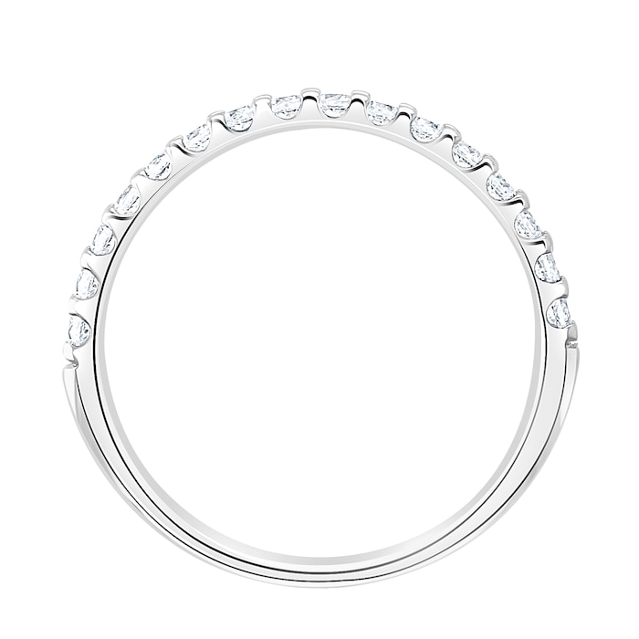 Goldsmiths Platinum 0.30 Carat Round Brilliant Cut Claw Set Half Eternity Ring