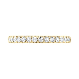 Goldsmiths 18ct Yellow Gold 0.30 Carat Round Brilliant Cut Claw Set Half Eternity Ring