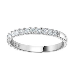 06508082 - Platinum 0.30 Carat Round Brilliant Cut Claw Set Half Eternity Ring