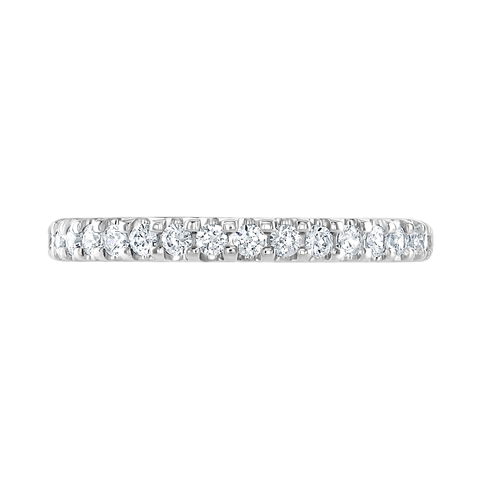 Goldsmiths Platinum 0.30 Carat Round Brilliant Cut Claw Set Half Eternity Ring