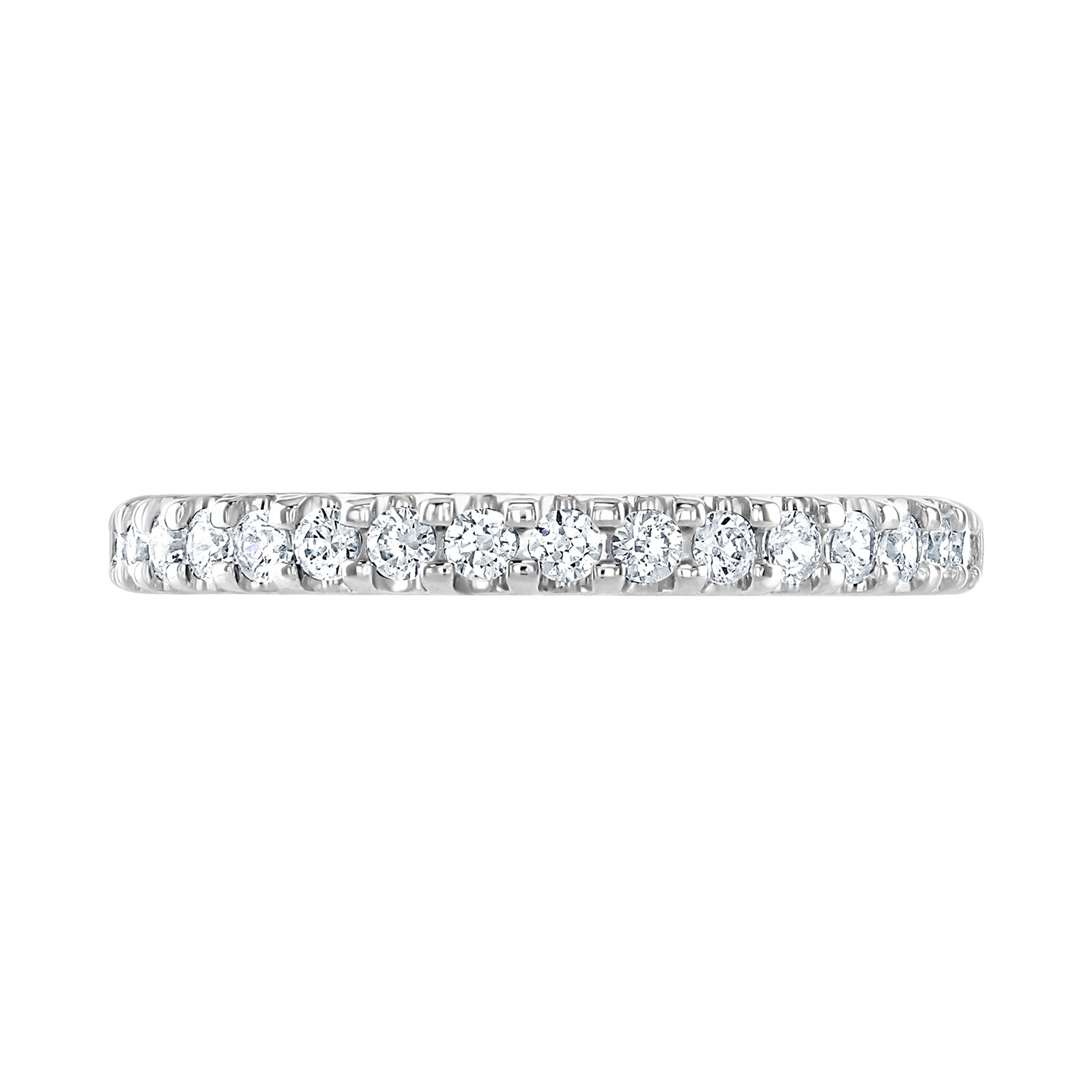 Goldsmiths 18ct White Gold 0.30 Carat Round Brilliant Cut Claw Set Half Eternity Ring