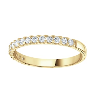 Goldsmiths 18ct Yellow Gold 0.30 Carat Round Brilliant Cut Claw Set Half Eternity Ring Goldsmiths 18ct Yellow Gold 0.30 Carat Round Brilliant Cut Claw Set Half Eternity Ring