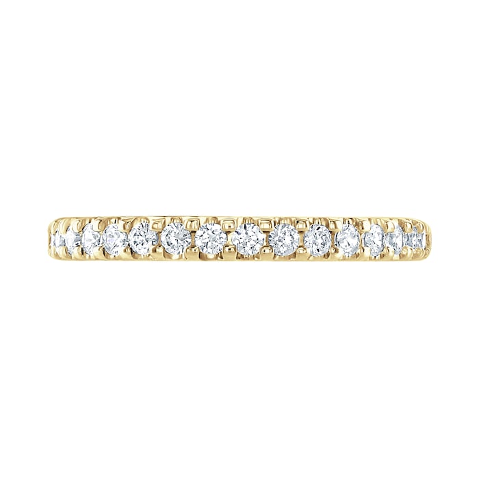 Goldsmiths 18ct Yellow Gold 0.30 Carat Round Brilliant Cut Claw Set Half Eternity Ring