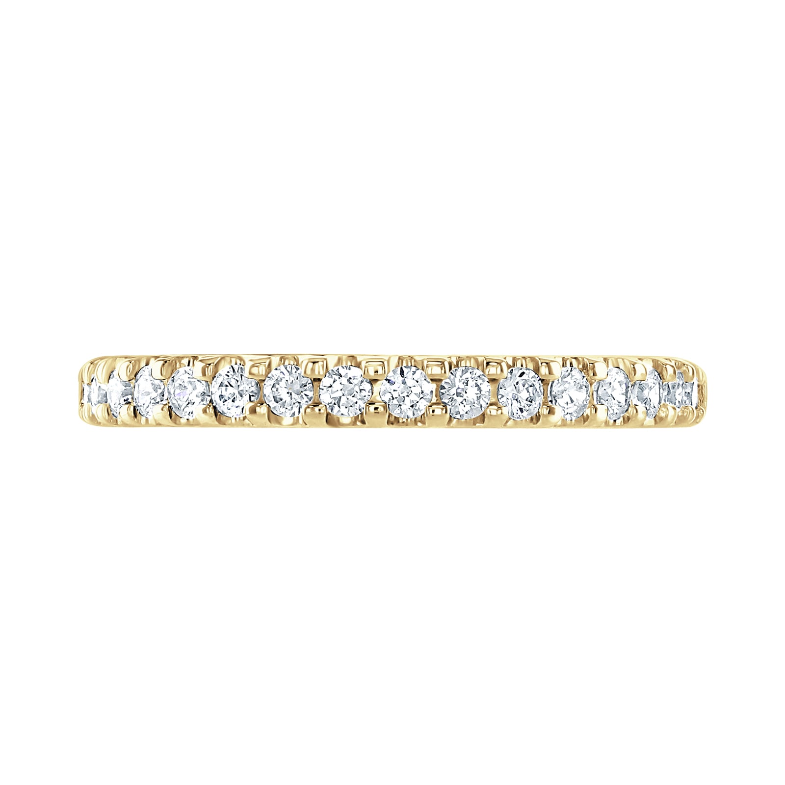 Goldsmiths 18ct Yellow Gold 0.30 Carat Round Brilliant Cut Claw Set Half Eternity Ring