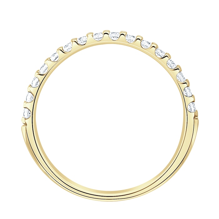 Goldsmiths 18ct Yellow Gold 0.30 Carat Round Brilliant Cut Claw Set Half Eternity Ring