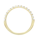 Goldsmiths 18ct Yellow Gold 0.30 Carat Round Brilliant Cut Claw Set Half Eternity Ring
