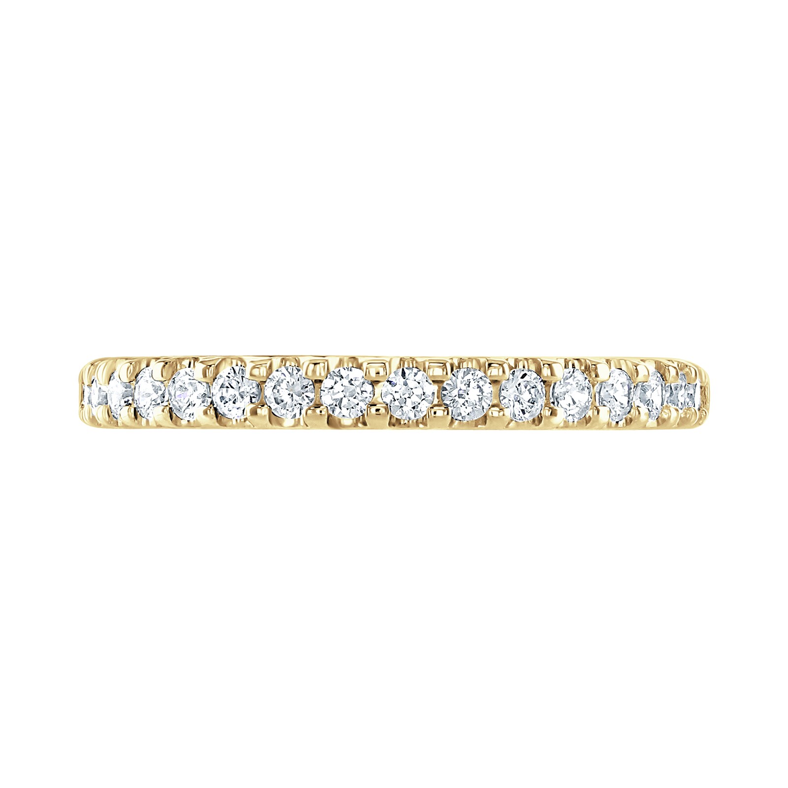 Goldsmiths 9ct Yellow Gold 0.30 Carat Round Brilliant Cut Claw Set Half Eternity Ring