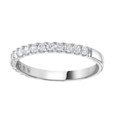 Goldsmiths Platinum 0.30 Carat Round Brilliant Cut Claw Set Half Eternity Ring