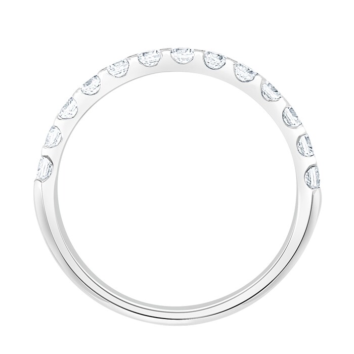 Goldsmiths 18ct White Gold 0.50 Carat Round Brilliant Cut Claw Set Half Eternity Ring