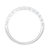 Goldsmiths 18ct White Gold 0.50 Carat Round Brilliant Cut Claw Set Half Eternity Ring