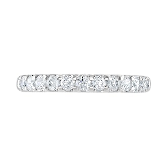 Goldsmiths 18ct White Gold 0.50 Carat Round Brilliant Cut Claw Set Half Eternity Ring Goldsmiths 18ct White Gold 0.50 Carat Round Brilliant Cut Claw Set Half Eternity Ring